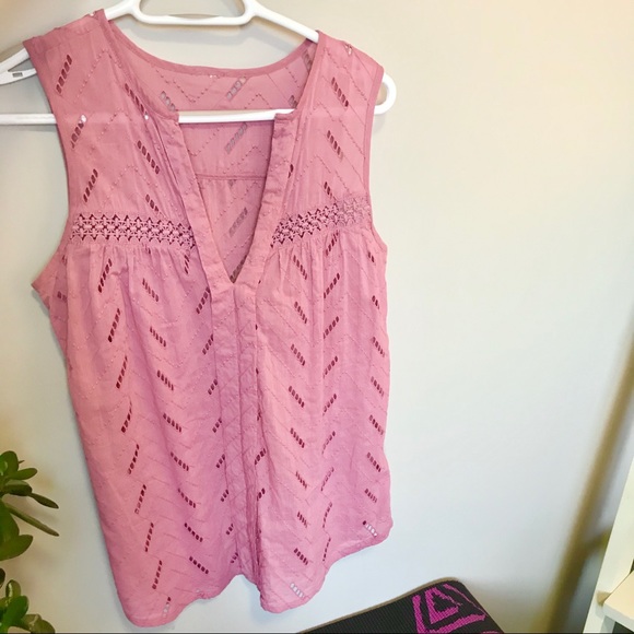 Pink Textured Linen / Cotton Blouse - Picture 2 of 5